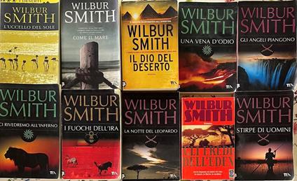 Lotto di 10 romanzi dell'autore Wilbur Smith in edizione Tea. Vedi descrizioni - Wilbur Smith - copertina