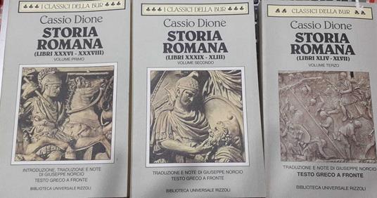 Storia Romana. Volume I, II,III - Cassio Dione - copertina