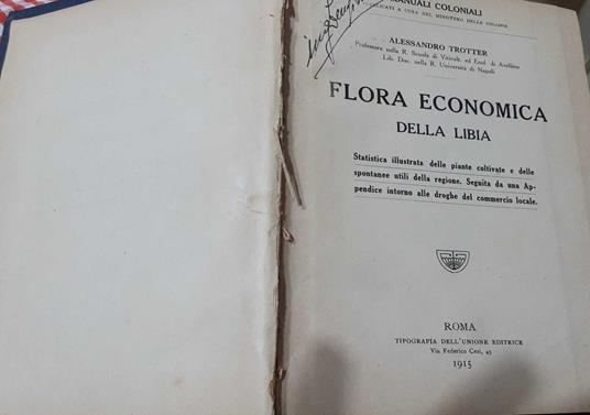 Flora economica della Libia - Alessandro Trotter - copertina