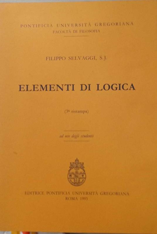 Elementi di logica - copertina