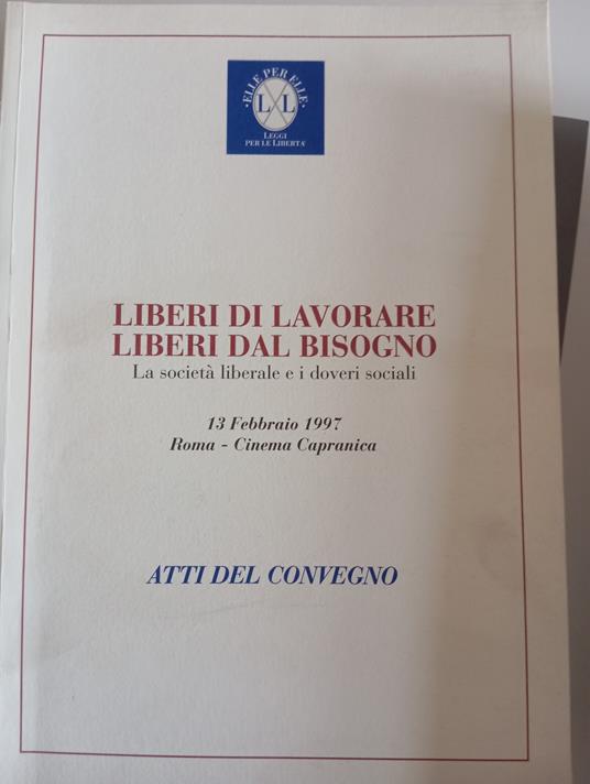 Liberi di lavorare liberi dal bisogno - copertina