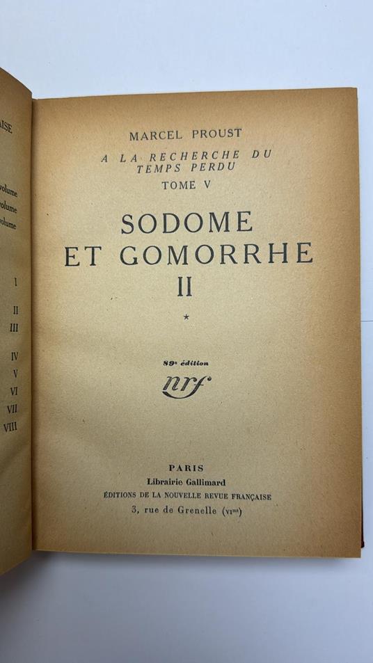 Sodome et gomorrhe II. 3 tomi - Marcel Proust - copertina