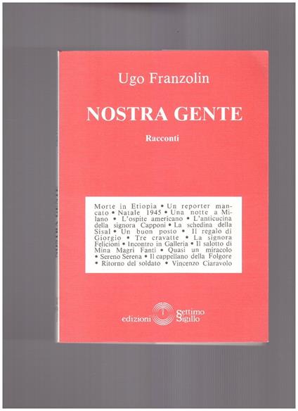 Nostra gente - Ugo Franzolin - copertina