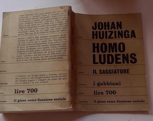 Homo Ludens - Johan Huizinga - copertina