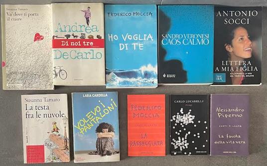 Lotto di 10 libri di narrativa italiana. Vedi descrizione - copertina