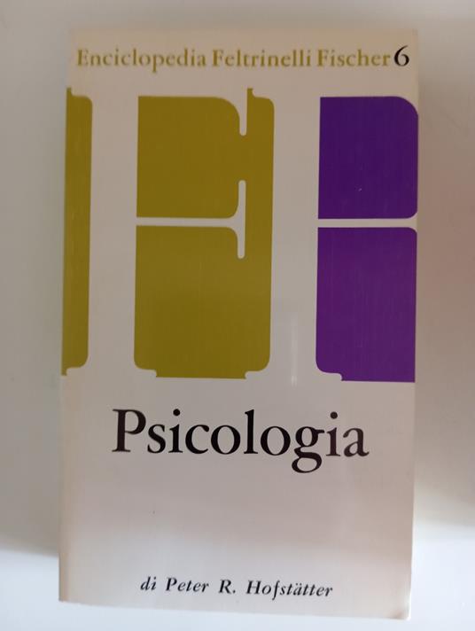 Psicologia - Peter R. Hofstatter - copertina