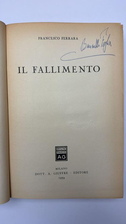 Il fallimento - Francesco Ferrara - copertina