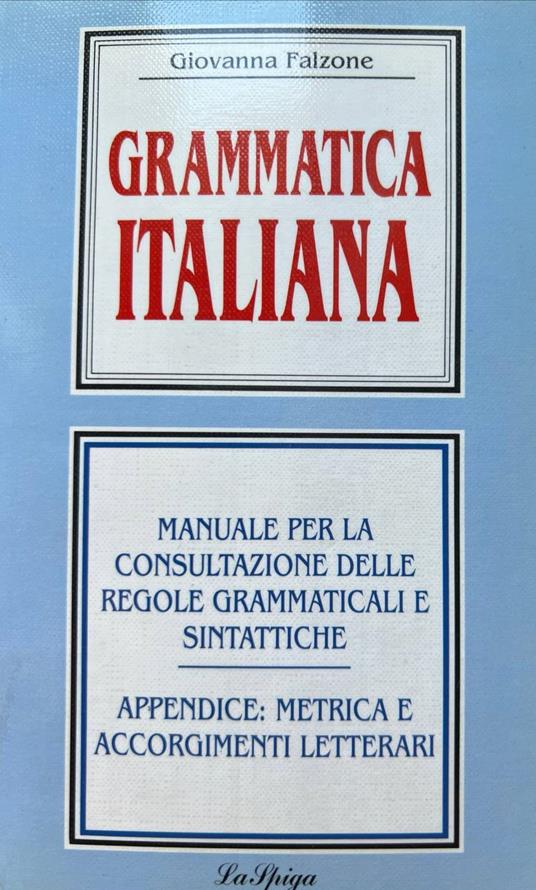 Grammatica italiana - Giovanna Falzone - copertina