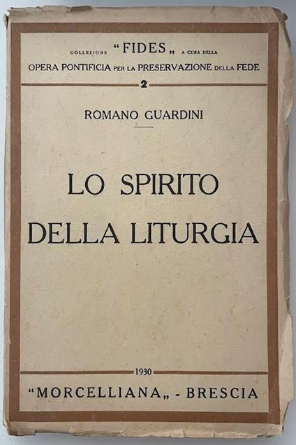 Lo spirito della liturgia - Romano Guardini - copertina