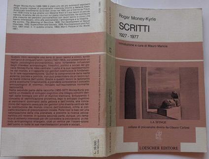 Scritti 1927-1977 - Roger Money-Kyrle - copertina