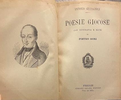 Poesie gioiose con biografia e note di Pietro Gori - Antonio Guadagnoli - copertina