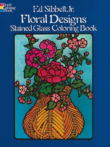 Floral Designs Stained Glass Coloring Book - copertina