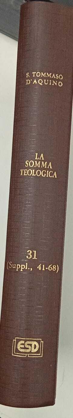 La somma teologica (vol.31: il matrimonio) - Tommaso d'Aquino (san) - copertina