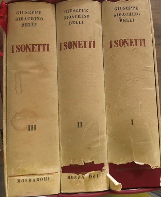 I sonetti vol. I-II-III - Gioachino Belli - copertina