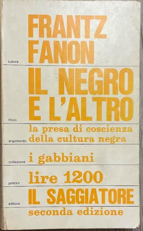 Il negro e l'altro - Frantz Fanon - copertina
