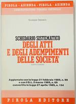 Schedario sistematico degli atti e degli adempimenti delle società