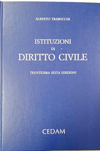 Istituzione di diritto civile - Alberto Trabucchi - copertina