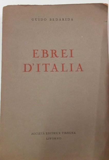 Ebrei d'Italia - Guido Bedarida - copertina