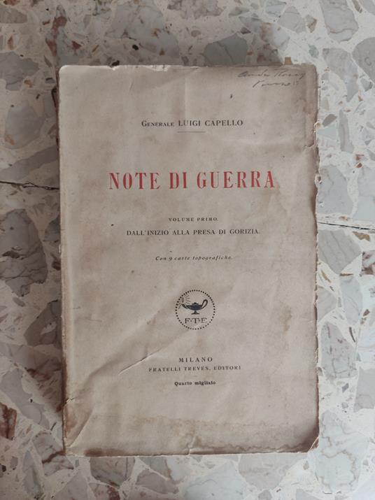 Note di guerra - Luigi Capello - copertina