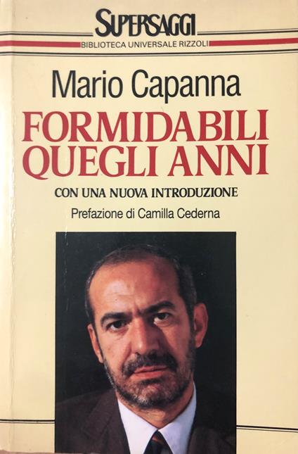 Formidabili quegli anni - Mario Capanna - copertina