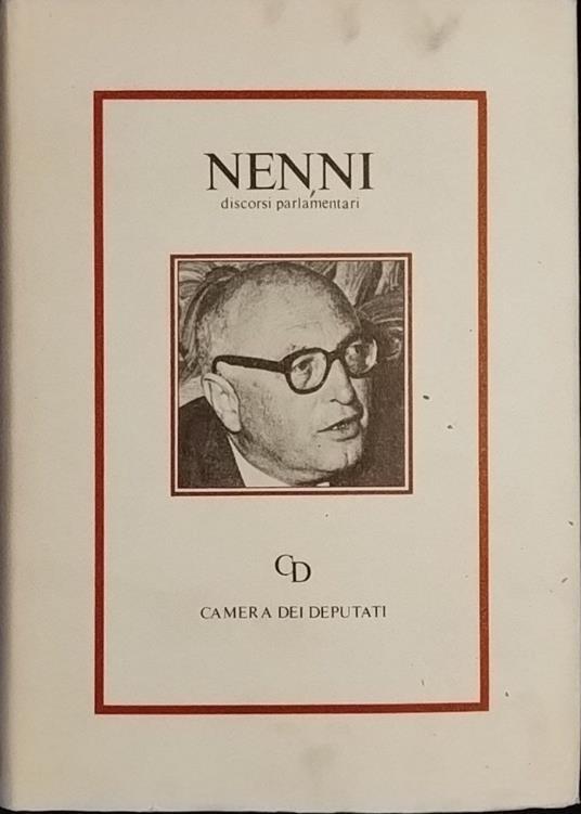 Pietro Nenni discorsi parlamentari - copertina
