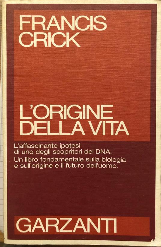 L' origine della vita - Francis Crick - copertina