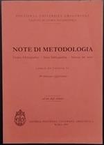 Note di metodologia. Elenco biografico - Nota bibliografia - Stesura del testo