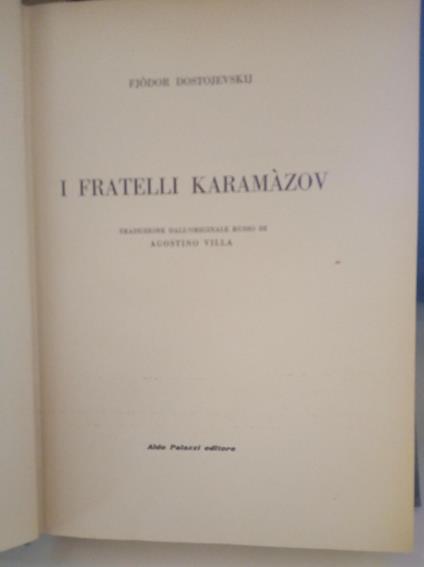 I Fratelli Karamàzov - Fëdor Dostoevskij - copertina