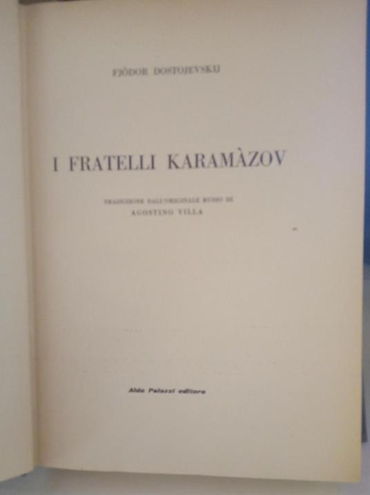 I Fratelli Karamàzov - Fëdor Dostoevskij - copertina