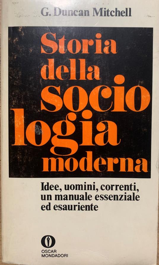 Storia della sociologia moderna - G. Duncan Mitchell - copertina