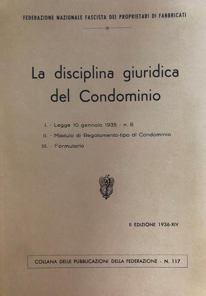 La disciplina giuridica del condominio - copertina