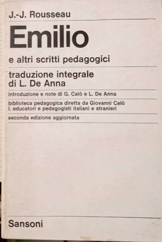 Emilio e altri scritti pedagogici - Johann J. Winckelmann - copertina