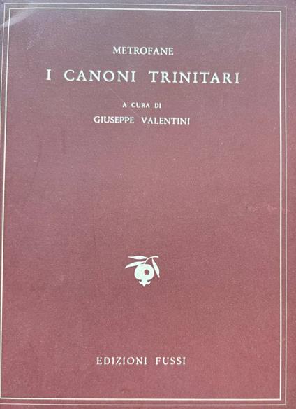 I canoni trinitari I-IV - copertina