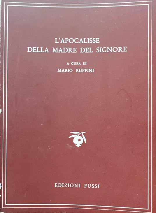 L' apocalisse della madre del Signore - copertina