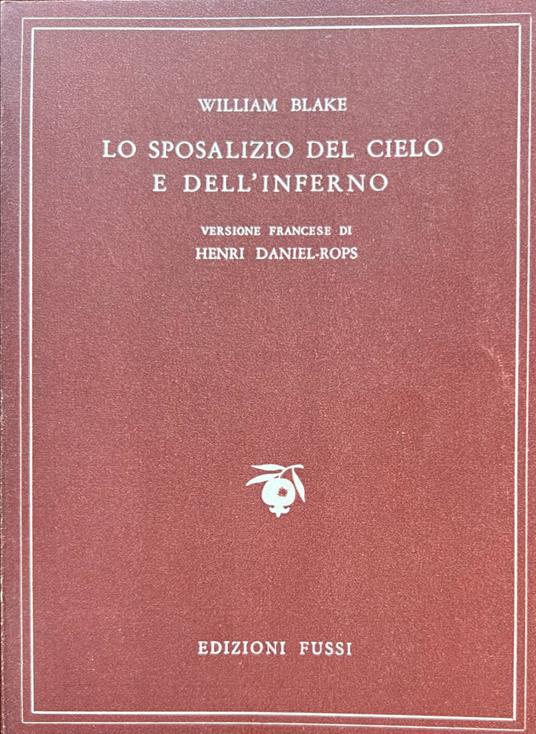 Lo sposalizio del cielo e dell'inferno - William Blake - copertina