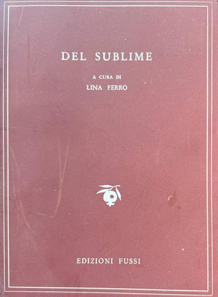 Del sublime - copertina