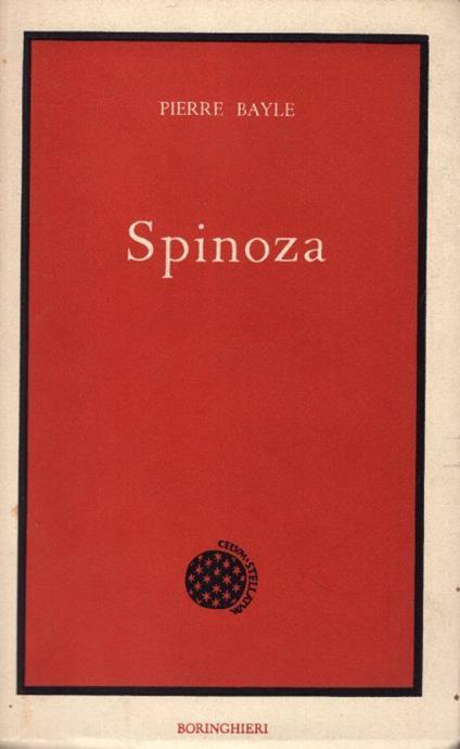 Spinoza. Dizionario storico e critico - Pierre Bayle - copertina