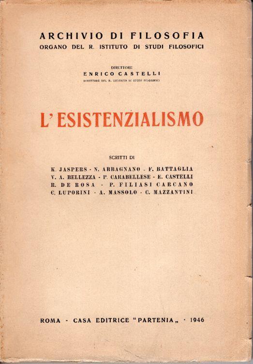 L' esistenzialismo, scritti di K. Jaspers et.a - copertina