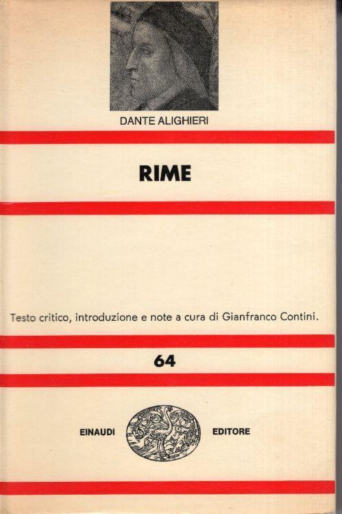 Rime - NUE 64 - Dante Alighieri - copertina