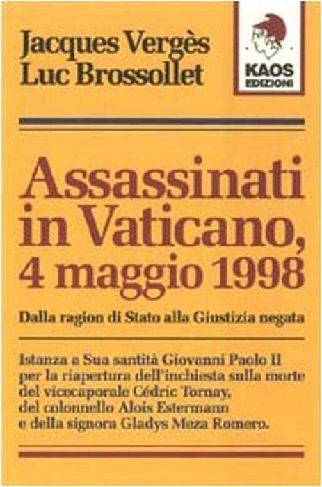 Assassinati in Vaticano, 4 maggio 1998 - Jacques Vergès - copertina