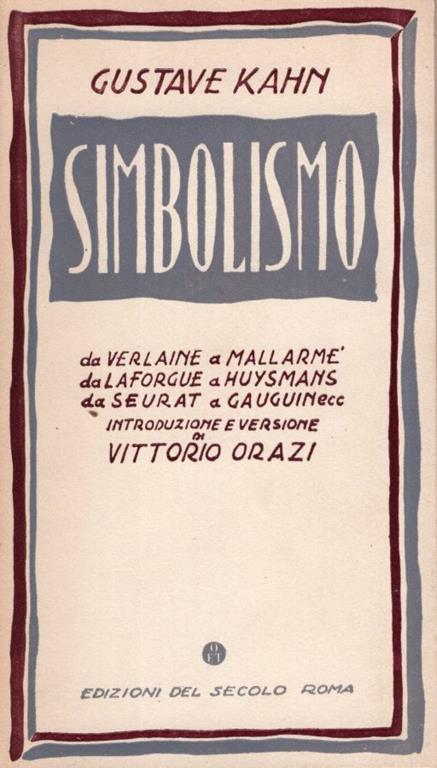 Simbolismo - Gustave Kahn - copertina