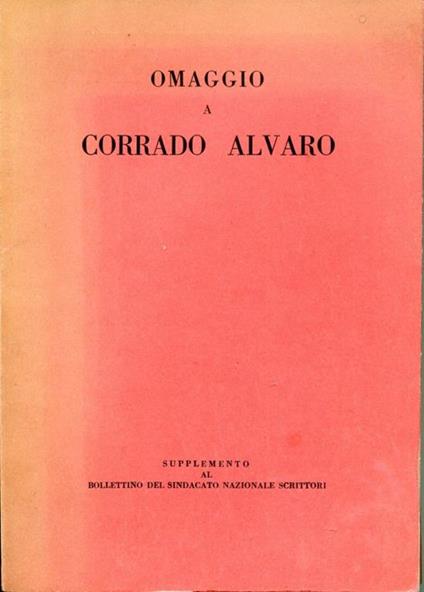 Omaggio a Corrado Alvaro - copertina