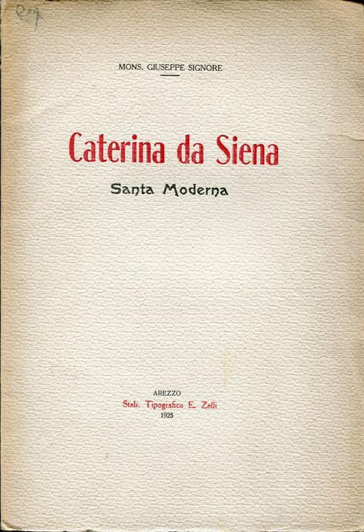 Caterina da Siena : santa moderna - Giuseppe Signori - copertina
