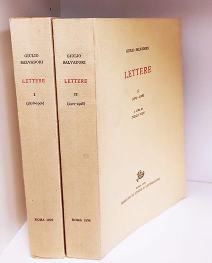 Lettere, Vol. I (1878 - 1906) Vol. II (1907 - 1928). A cura di Nello Vian - Giulio Salvadori - copertina