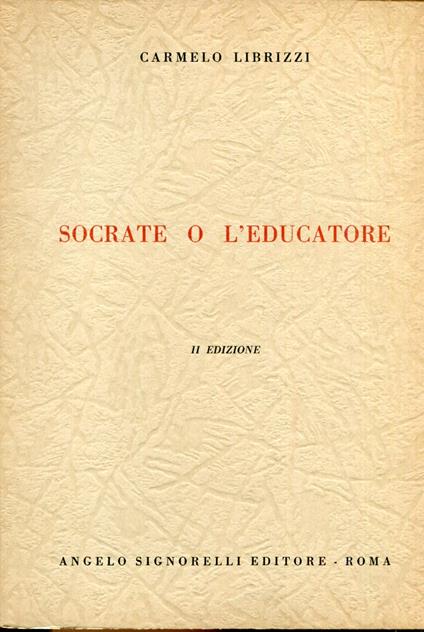 Socrate o l'educatore - Carmelo Librizzi - copertina