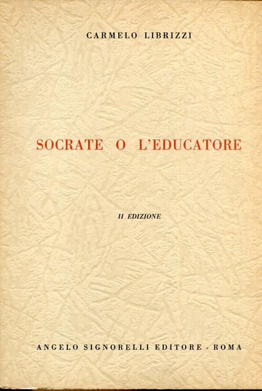 Socrate o l'educatore - Carmelo Librizzi - copertina