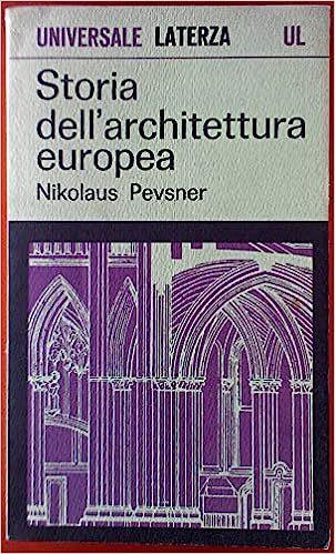 Storia dell'architettura europea - Nikolaus Pevsner - copertina