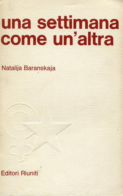 Una settimana come un'altra - Natalija Baranskaja - copertina