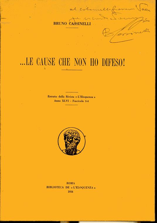 Le cause che non ho difeso! - Bruno Cassinelli - copertina