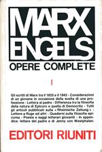 Opere complete I. Gli scritti di Marx tra il 1835 e il 1843. Lettere al Padre